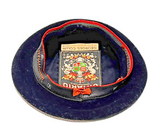 Vintage Georges Collin Paris Ontario Impermeable Black Wool Beret France #9