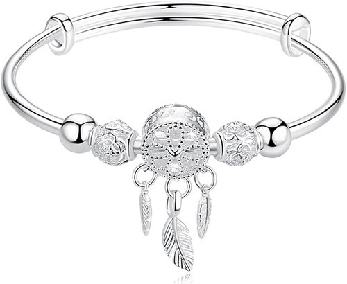 Silver dream catcher tassel - catcher,