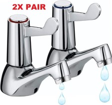 2x Pair Basin Sink Pillar Taps