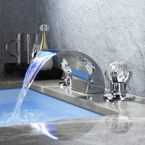 Chrome led bathroom sink - led,