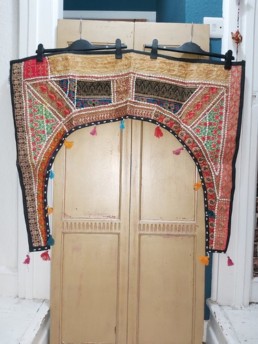 Handmade patchwork indian door - indian,