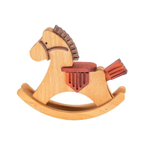 Wooden rocking horse miniature - horse,