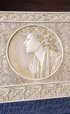 Pair Of Mucha Raised Relief