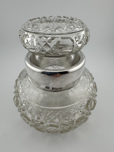 Antique cut glass inkwell - cut,