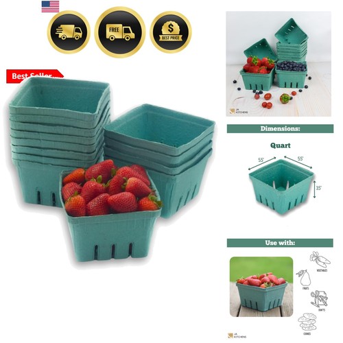 Pack quart green molded - quart,