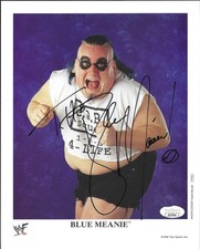 WWE BLUE MEANIE P-512 SIGNED