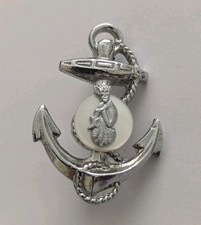 Anchor And Pixie Vintage Pin Badge Brooch