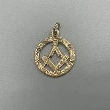 9ct Gold Masonic  Pendant -