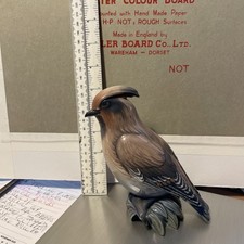 RARE VINTAGE DAHL JENSEN COPENHAGEN Waxwing bird 6 ins high stamped 1243