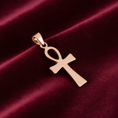 18ct gold ankh cross - ankh,