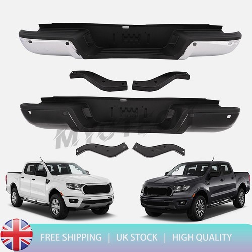 Black chrome rear bumper - black,