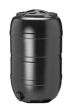Plastic Water Butt Barrel Strata Ward 120 L with Tap and Lockable Lid, Black