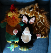 the puppet company bundle soft toys chicken rabbit giraffe fish caterpillar