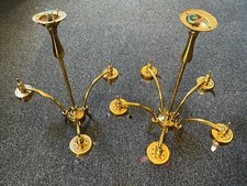 polished brass Ceiling Pendant Lamps,Five and three fitting.Ex Condition reduced