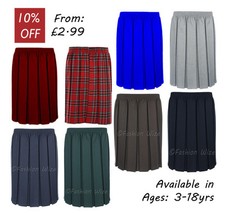 Girls School Skirt Pleated