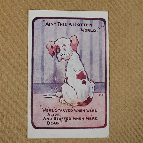Vintage postcard comic rotten - vintage,