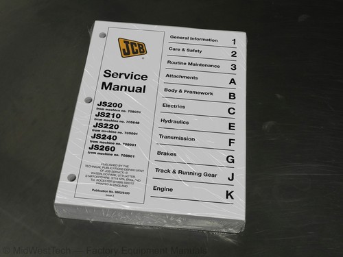 Jcb js200 js210 - jcb,