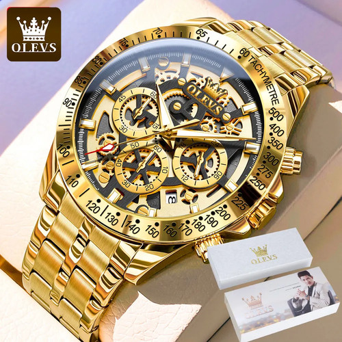 Luxury gold skeleton - gold, men's