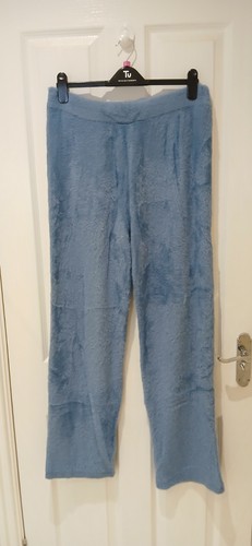 Blue fluffy trousers m - trousers,,