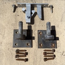 18mm Heavy Duty Galvanised Wrought Iron Gate Hanger Fittings and Catch