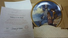 WAITING ON THE SHORE NORMAN ROCKWELL PLATE No 2240 G  21.5 cm DIAM #590