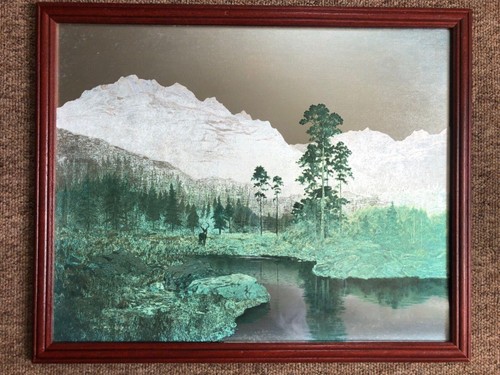 Vintage framed foil - foil, art