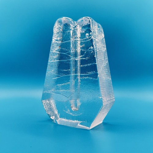 Block glass vase bud - block,