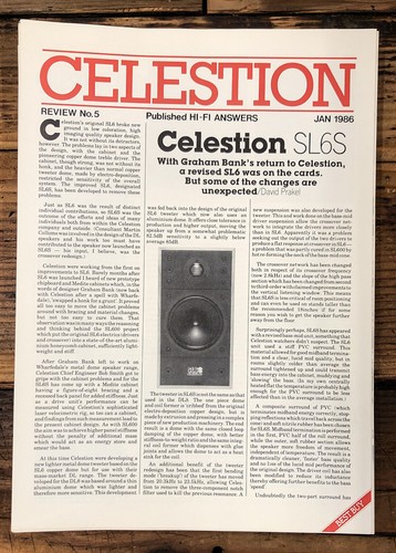 Celestion model sl6s speaker - model,