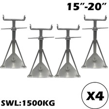 Static Caravan Axle Stands Large 4 Pack Extra Wide Mobile Home Support 15" - 20"