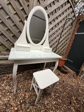 IKEA Hemnes White Dressing Table With Mirror and matching Stool