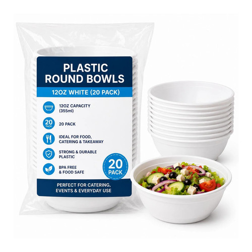 Plastic round bowls 12oz - round,