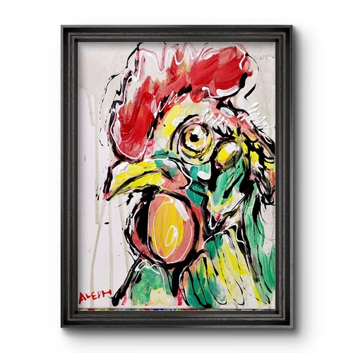 Aleph hand painted - hand,