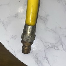 FLEXIBLE YELLOW GAS HOSE 1M COMMERICAL CATERING COOKER HOB OVEN 3/4" BSP 1000mm