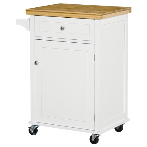 Homcom rolling kitchen cart - kitchen,