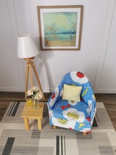 Dolls House Tub Chair in Blue