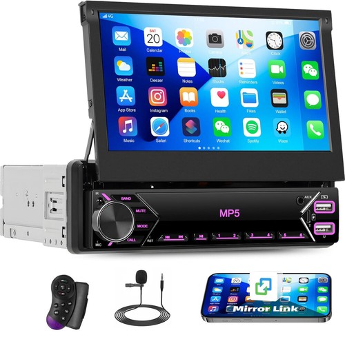 Single 1din flip out car - 7",