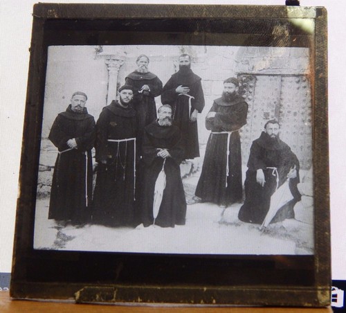 Antique glass slide - glass,