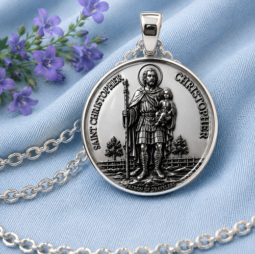 Silver saint christopher - silver,