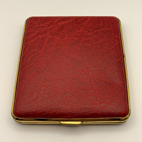 Vintage red leather pocket - vintage,