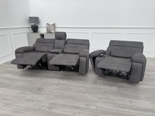 Furniture Village CINEMAX Grey Fabric 2 Seater + Armchair Power Recliner + More!