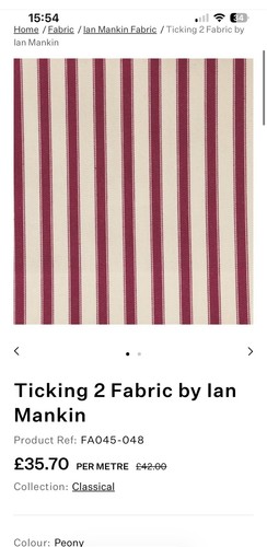 Ian mankin ticking fabric - mankin,