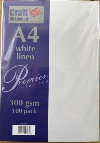 Linen card white pack of - linen, white,