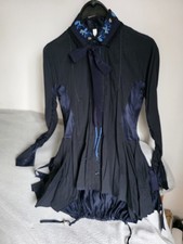 High Use Claire Campbell Navy Blue Shirt Size I40 Uk6