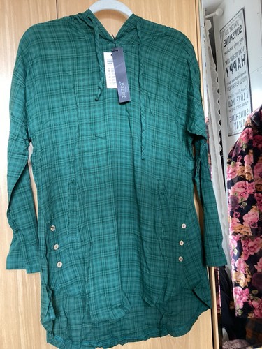 Zanzea green check - zanzea,