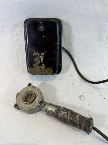 Vintage metal wall phone - metal,