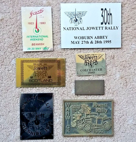 Jowett car club badges - , plaques