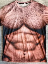 Men Hairy Chest T-Shirts 3D