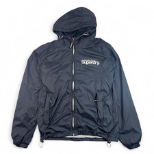 Superdry Stormbreaker Hooded Windbreaker Jacket Navy Blue Large
