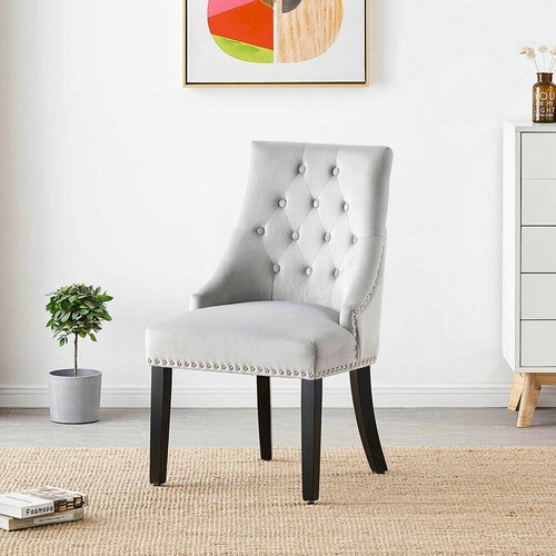 Tufted studded velvet dining - tufted,