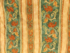 Pair of Unlined Leaf Pattern Pencil Pleat Curtains 92in x 54in (234cm x 137cm)